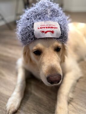 Fuzzy Knit Women Hat- Light blue